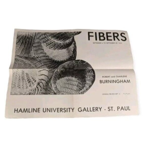 Hamline University Other - 1977 Hamline University Poster Gallery Charlene Burningham Fiber Art Robert Vtg